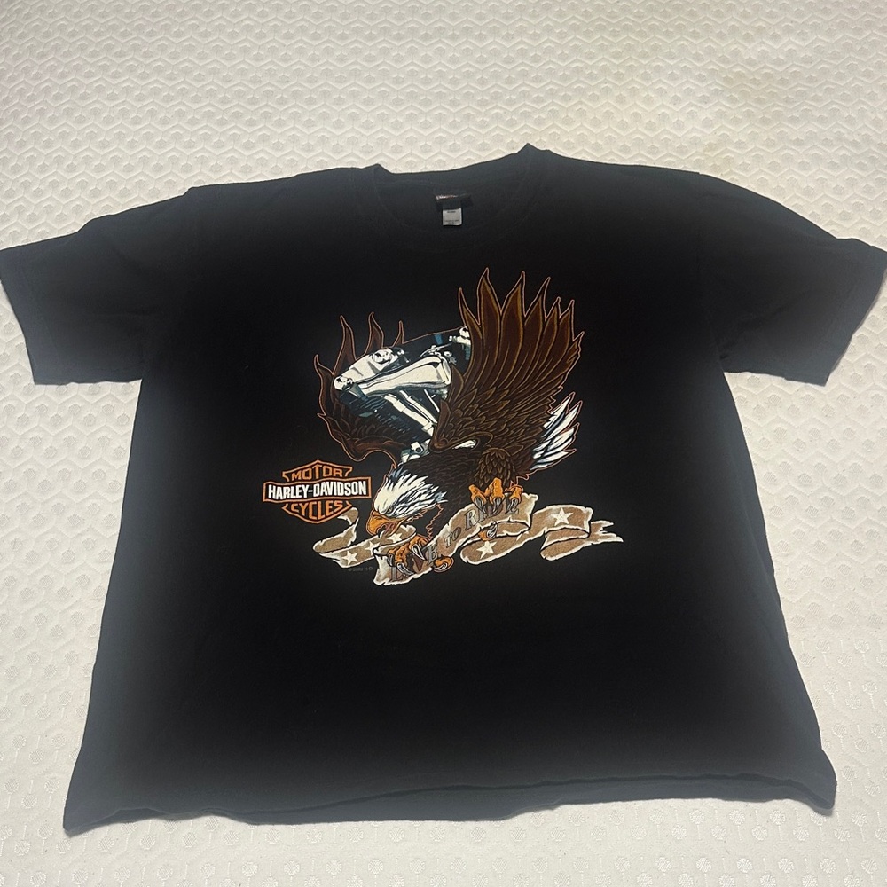Harley-Davidson Black Tee with Eagle Graphic